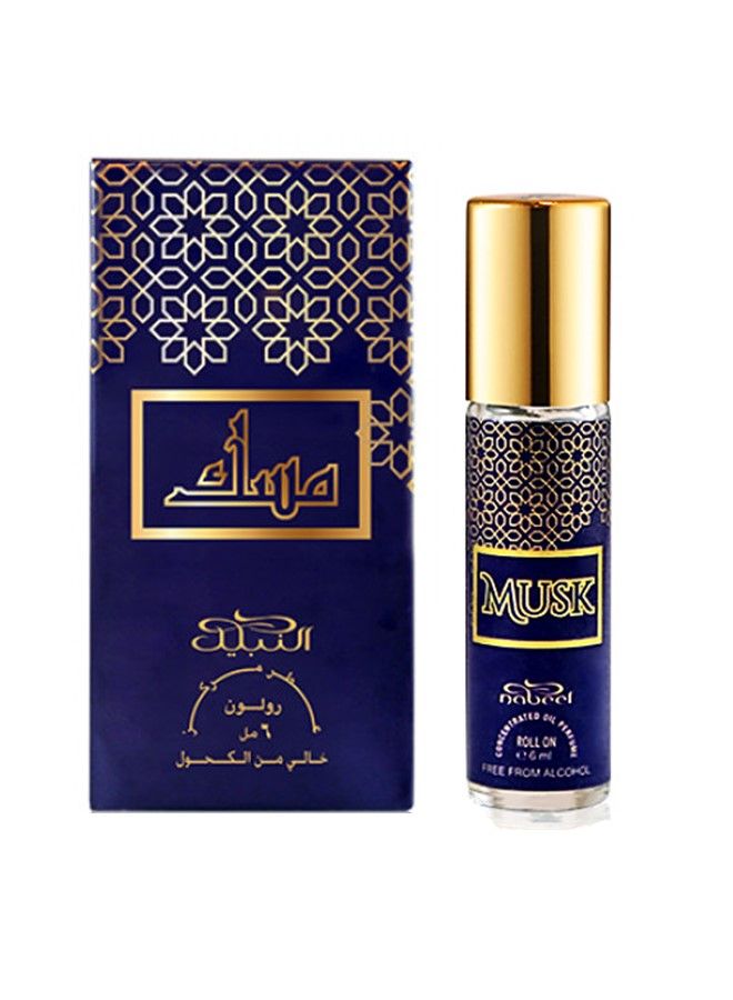 Nabeel 5 Pieces Ultimate Nabeel Roll On Collection Authentic Arabic Fragrance Oil Perfume Musk, Qisaty, Antar, Gold 24k, Al Ghadeer 6 ML - Image 5